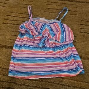 5/25 Gymboree Striped Girls Tank Top - Pink, Blue, Purple Size 6